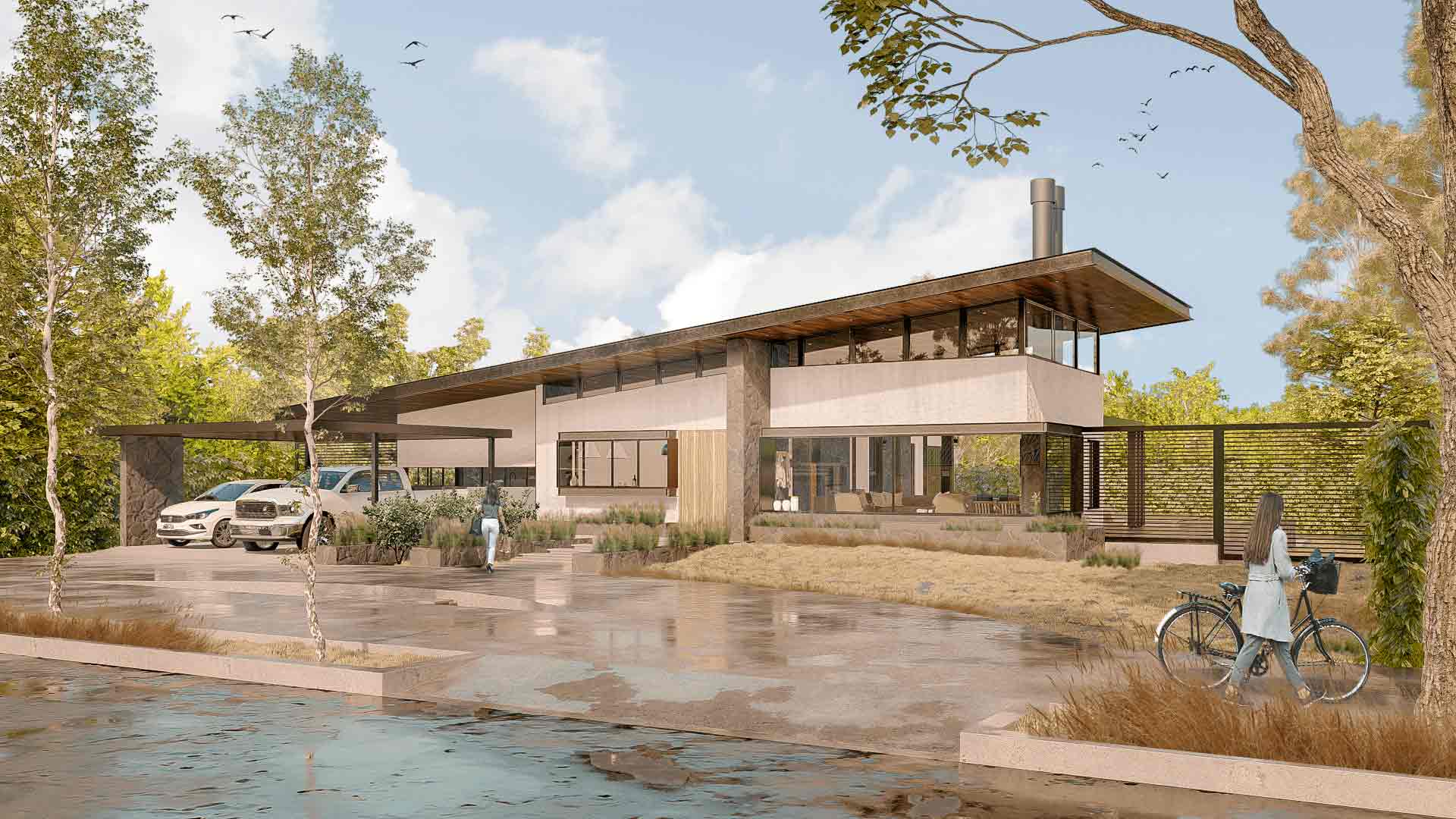 Foto Frente de Proyecto Constructivo de Vivienda Unifamiliar en Barrio Viñas Del Sur en San Rafael
