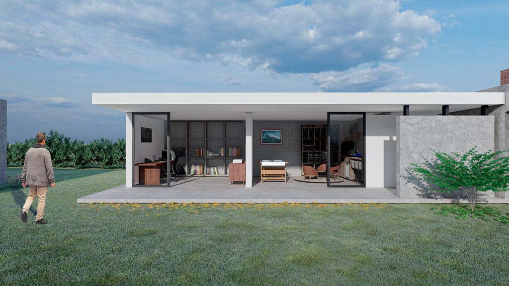 oficina en vivienda, bar de tragos y juegos, con baño